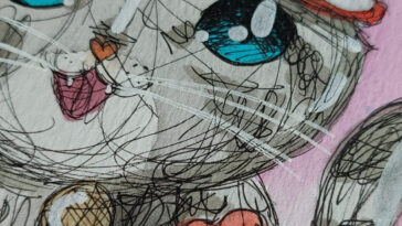 Ilustração Pet Personalizada Gato Miu